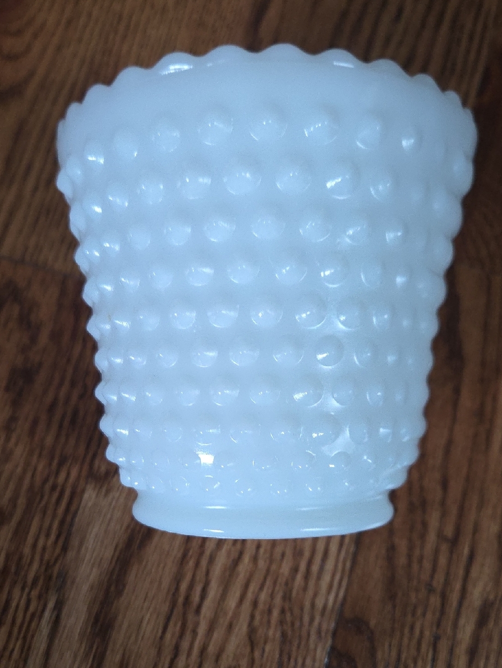 Vintage White Hobnail Glass Vase - Home Accents
